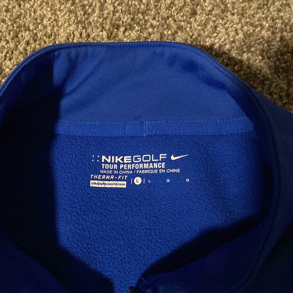 Blue large Nike half zip golf pullover. - Picture 3 of 4